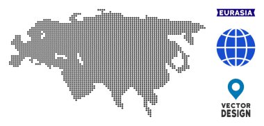 Noktalı Eurasia harita