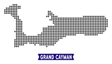 Pixelated Grand Cayman Adaları'ndaki harita