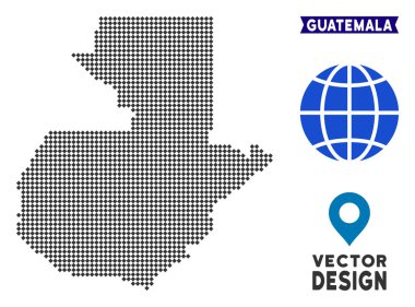 Pixelated Guatemala Haritası