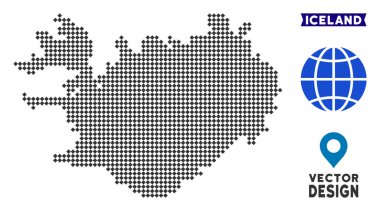 Noktalı İzlanda Haritası