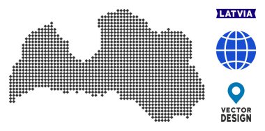 Nokta Letonya Haritası