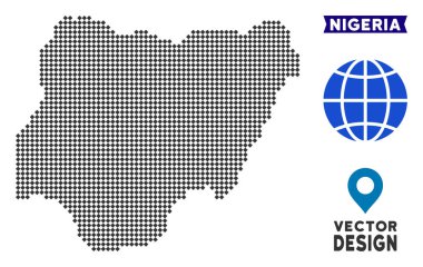 Pixelated Nijerya Haritası