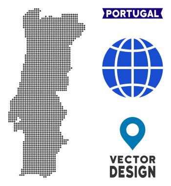 Pixelated Portekiz Haritası