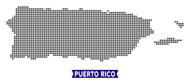 Noktalı Puerto Rico harita