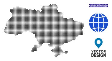 Crimea noktalı Ukrayna Haritası