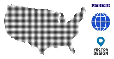 Pixelated ABD harita