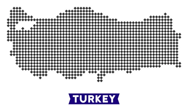 Dot Turquie Carte — Image vectorielle