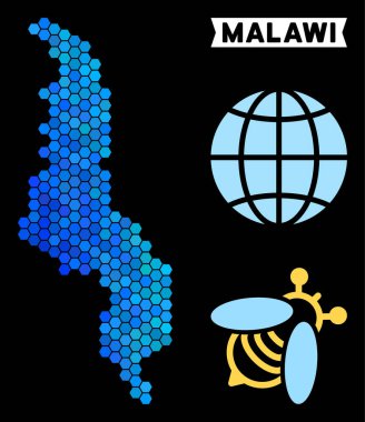 Mavi altıgen Malavi Haritası