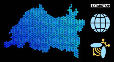 Mavi altıgen Tataristan Haritası