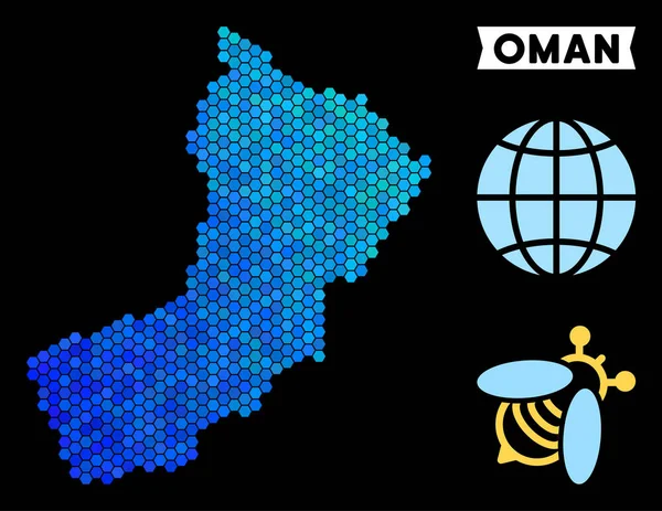 Mavi altıgen Umman Haritası