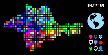 Renkli noktayı Crimea harita