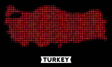 Piksel noktalı resim Türkiye Haritası