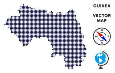Noktalı Afrika Gine Haritası
