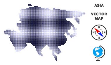 Pixelated Asya harita