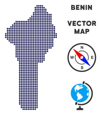 Noktalı Benin Haritası