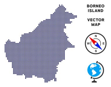 Nokta Borneo Adası Haritası