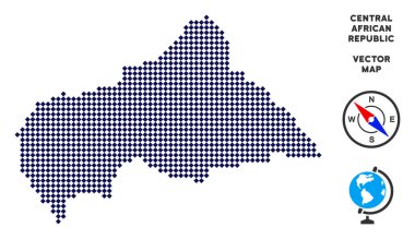 Noktalı Orta Afrika Cumhuriyeti harita