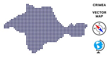 Pixelated Kırım harita