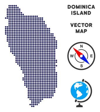 Nokta Dominica ada Haritası