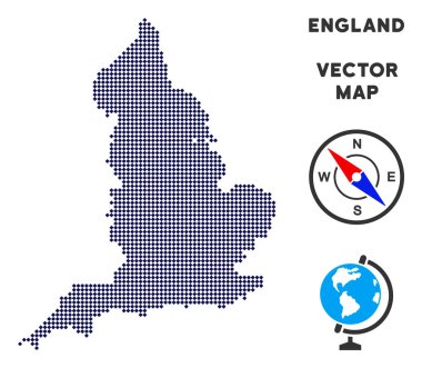 Pixelated İngiltere harita