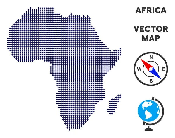 Mapa da África pontilhada — Vetor de Stock
