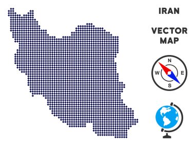 Pixelated Iran Haritası