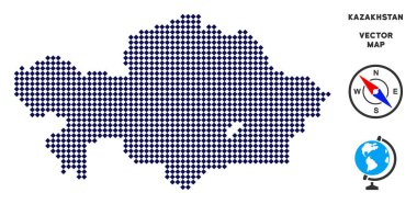 Noktalı Kazakistan Haritası