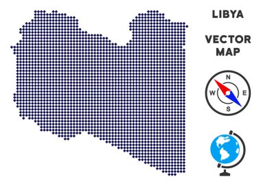 Noktalı Libya Haritası