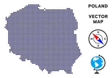 Pixelated Polonya harita