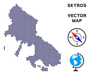 Nokta Skyros Yunan Adası Haritası