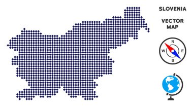 Pixelated Slovenya harita