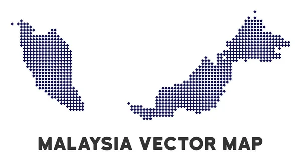 Dot Malaysia Map — Stock Vector