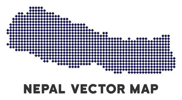 Mapa de Nepal punteado — Vector de stock