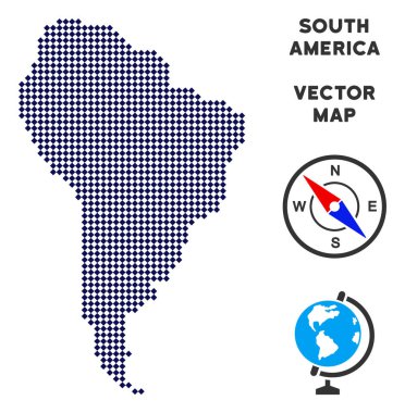 Nokta Güney Amerika harita