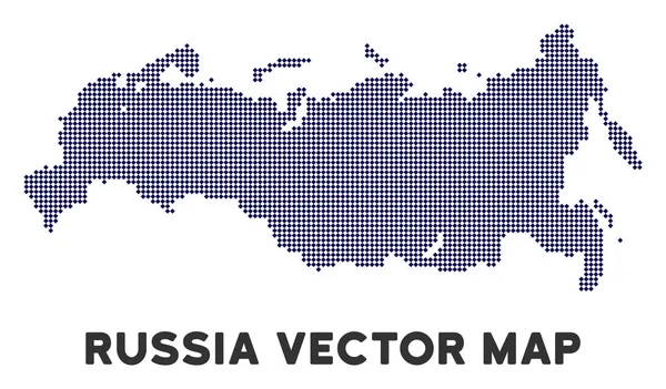 Verpixelte Russland-Karte — Stockvektor