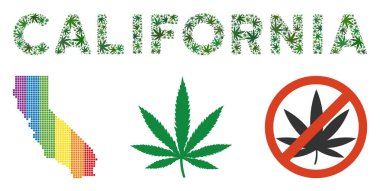 California esrar etiket mozaiği