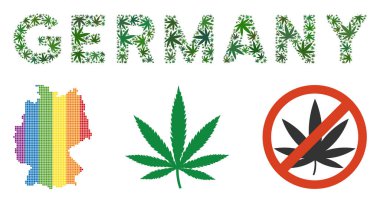 Almanya etiket mozaik kenevir bırakır