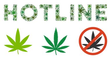 Yardım hattı etiket kompozisyon kenevir bırakır