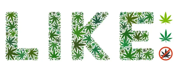 Like Composition textuelle de la marijuana — Image vectorielle