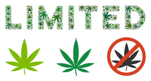 Composición limitada de la marihuana — Vector de stock