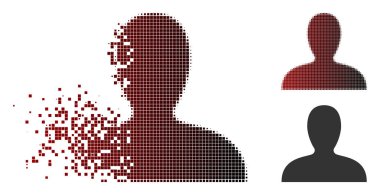 Toz piksel yarı ton istemci simgesi