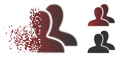 Eriterek piksel yarı ton istemcileri simgesi