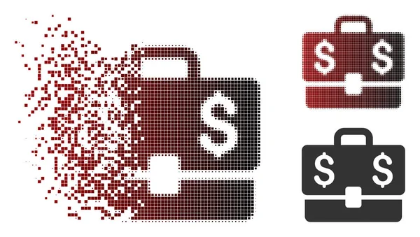 Sparkle Pixel Halftone Accounting zaak pictogram — Stockvector