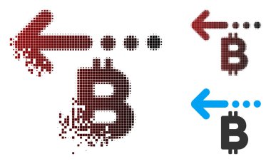 Kırık piksel noktalı resim Bitcoin geri ödeme geri simgesi