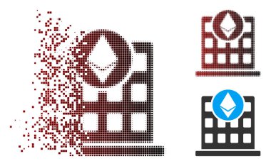 Sparkle Pixel Halftone Ethereum Corporation Office Icon clipart