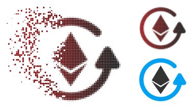 Piksel noktalı resim Ethereum geri ödeme simgesi dağılmakta