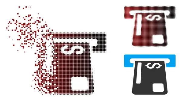 Funkeln Pixel halbfertiges Zahlungsterminal Symbol — Stockvektor