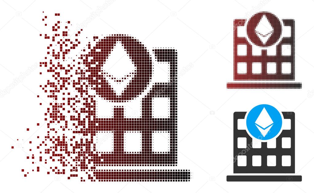 Sparkle Pixel Halftone Ethereum Corporation Office Icon