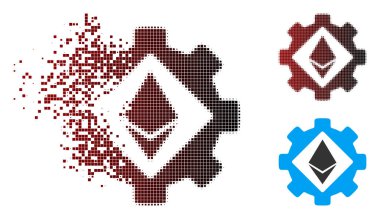 Kaybolan piksel noktalı resim Ethereum seçenekleri dişli simgesini