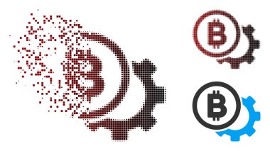 Kaybolan piksel noktalı resim Bitcoin seçenekleri Cog simgesi